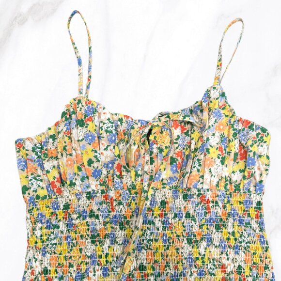 ASOS Design Women's Floral Smocked Flounce Mini Dress, Size 8 - Picture 5 of 9